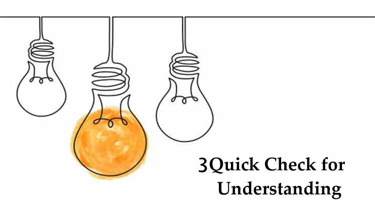 فكرة 3Quick Check for Understanding